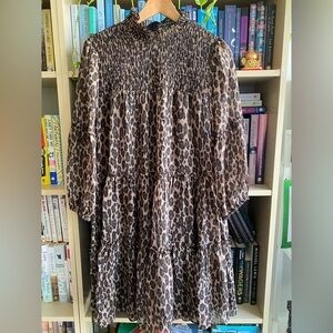 Cheetah print mini dress NWT